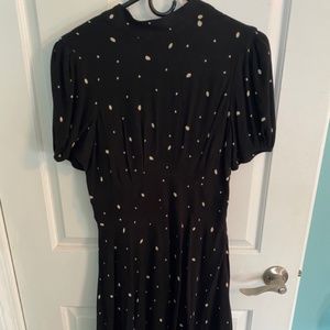 Free People Black Polka Dot Dress, Size 4